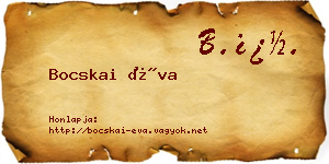 Bocskai Éva névjegykártya