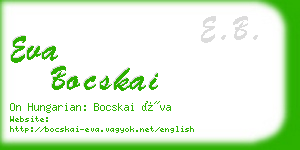 eva bocskai business card